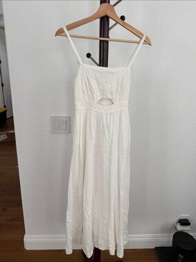 Nine West White Cutout Summer Maxi Dress